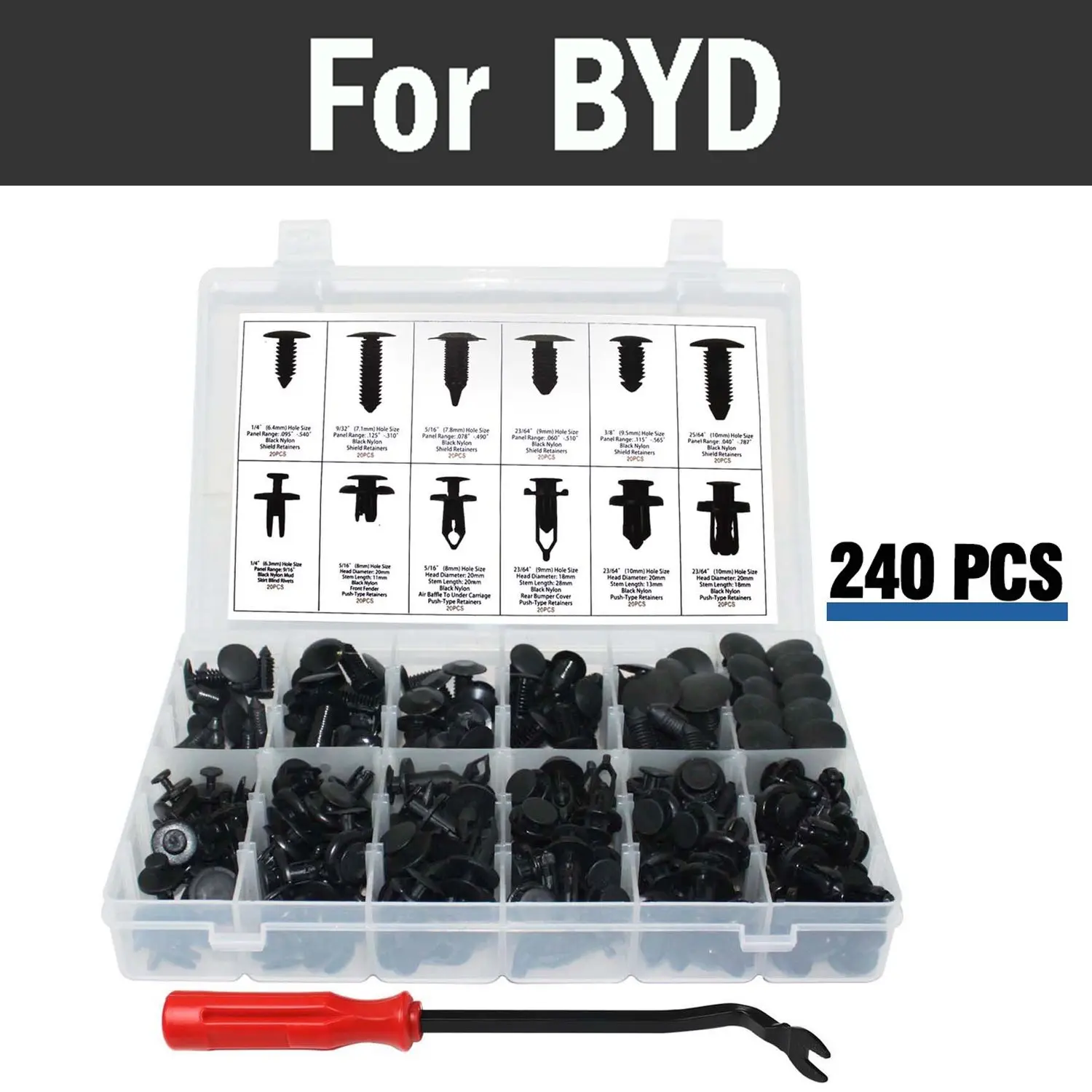 Fastener Clip 100pcs U Type Car Styling Rivets Door Panel