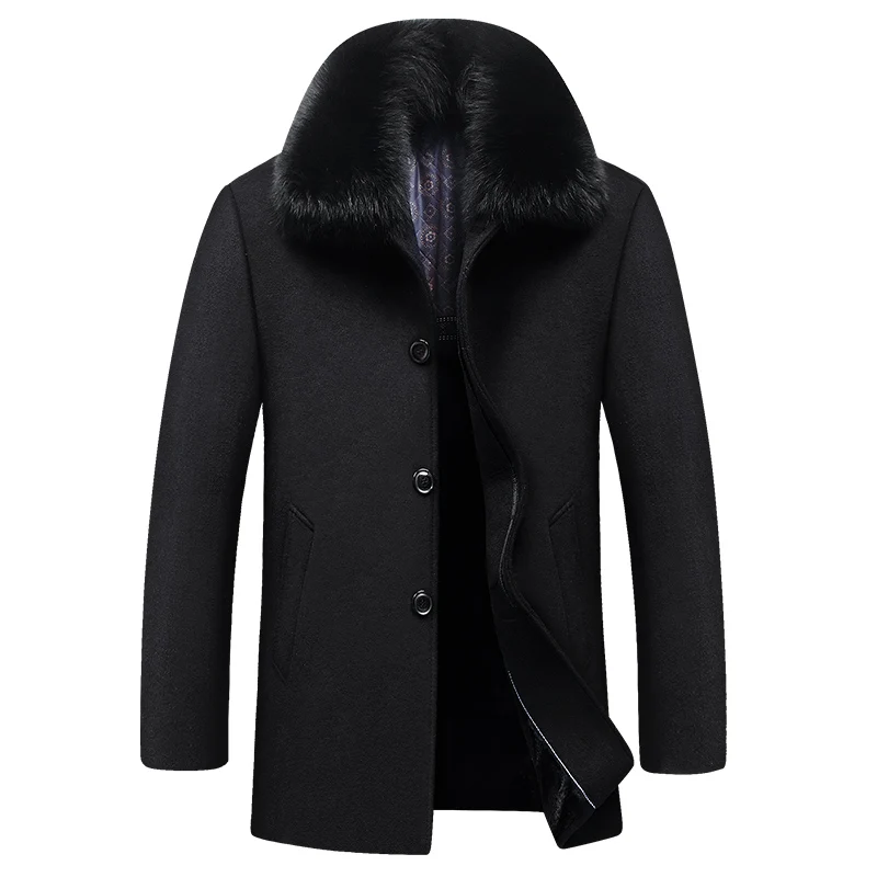 Brand 2017 Parka Winter British Style Men's Coat with Fur Collar Fashion Trench Wool Coat Clothing Top Quality Woolen Coat Men
Brand 2017 Parka Winter British Style Men's Coat with Fur Collar Fashion Trench Wool Coat Clothing Top Quality Woolen Coat Men