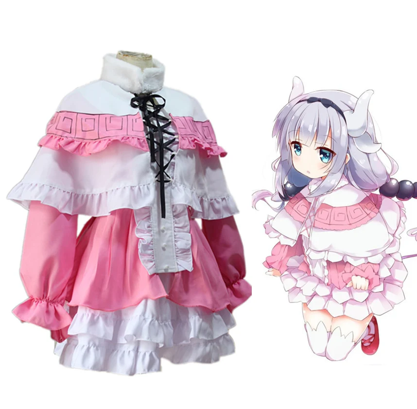 Anime Kobayashi san Chi no Maid Dragon Cosplay Costumes Miss Kobayashi's Dragon Maid Kanna Kamui Uniform Full Set Lolita Dress
Anime Kobayashi san Chi no Maid Dragon Cosplay Costumes Miss Kobayashi's Dragon Maid Kanna Kamui Uniform Full Set Lolita Dress