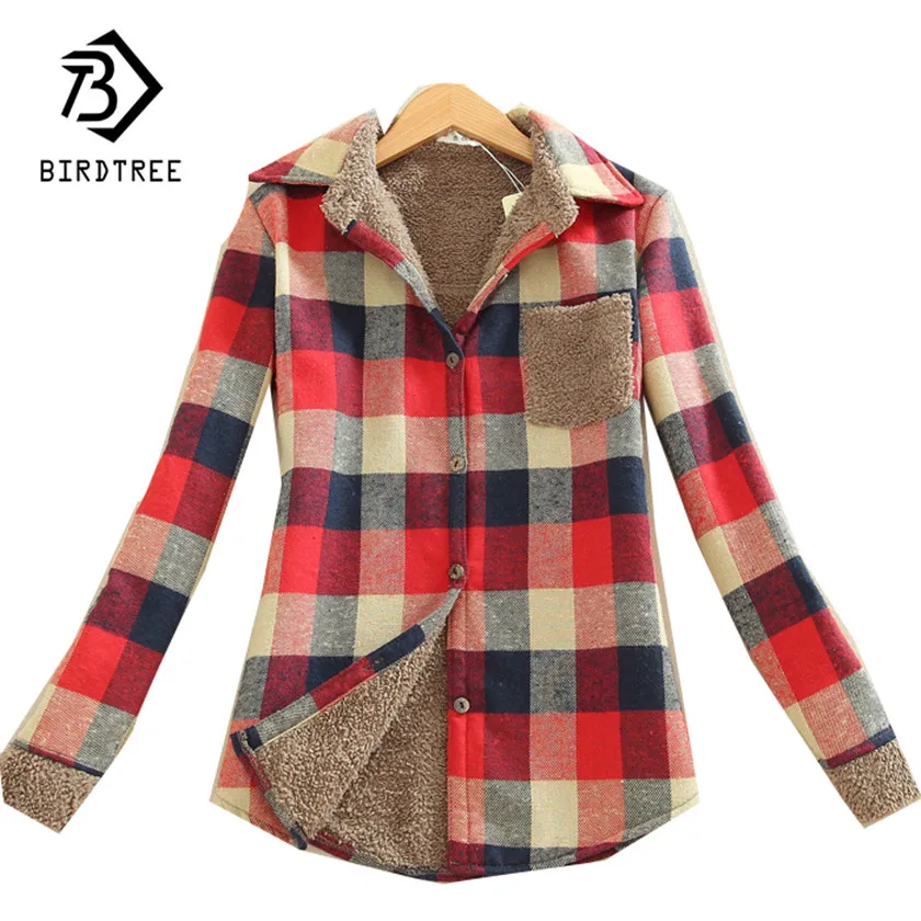 New Fashion Women's Winter Shirts Casual Warm Cardigan Shirt Female Long Sleeve Thickening Fleece Plaid Blouse Tops T78401A
New Fashion Women's Winter Shirts Casual Warm Cardigan Shirt Female Long Sleeve Thickening Fleece Plaid Blouse Tops T78401A