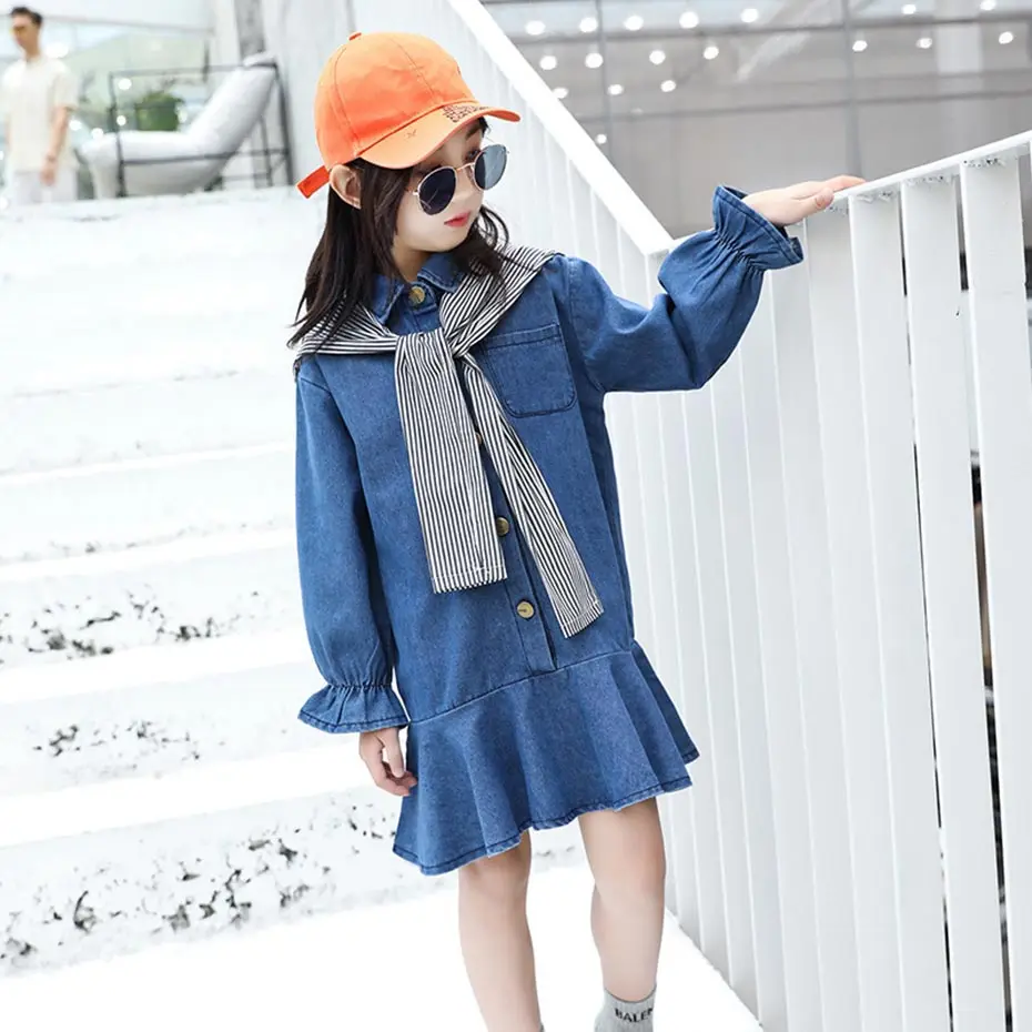 Spring Dress For Girls Denim Girls Dresses Solid Kids Dresses 6 8 12 Year Kids Clothing Casual Teenage Clothing For Girls Autumn
Spring Dress For Girls Denim Girls Dresses Solid Kids Dresses 6 8 12 Year Kids Clothing Casual Teenage Clothing For Girls Autumn