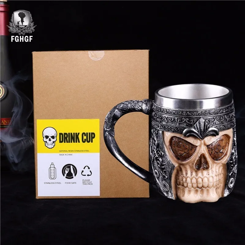 1pc Darkness Resin Pterosaurs Skull Knight Stainless Steel Beer Mug Water Coffee Cup 3D Armor Skull Beer Cup Drinkware Vessel
1pc Darkness Resin Pterosaurs Skull Knight Stainless Steel Beer Mug Water Coffee Cup 3D Armor Skull Beer Cup Drinkware Vessel