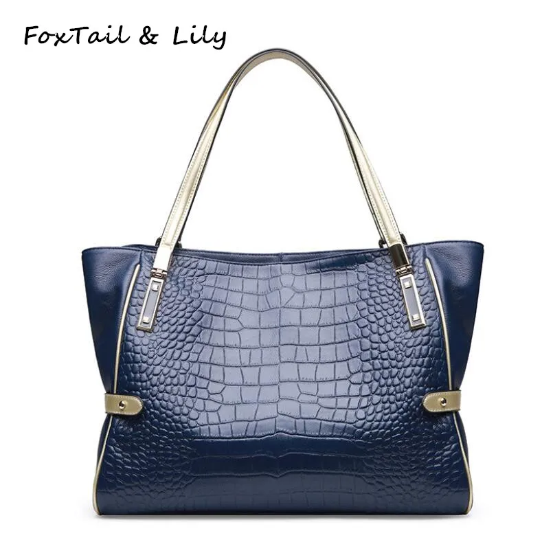FoxTail & Lily Crocodile Pattern Ladies Genuine Leather Handbags Large Capacity Functional Women Casual Shoulder Bag Cow Leather
FoxTail & Lily Crocodile Pattern Ladies Genuine Leather Handbags Large Capacity Functional Women Casual Shoulder Bag Cow Leather