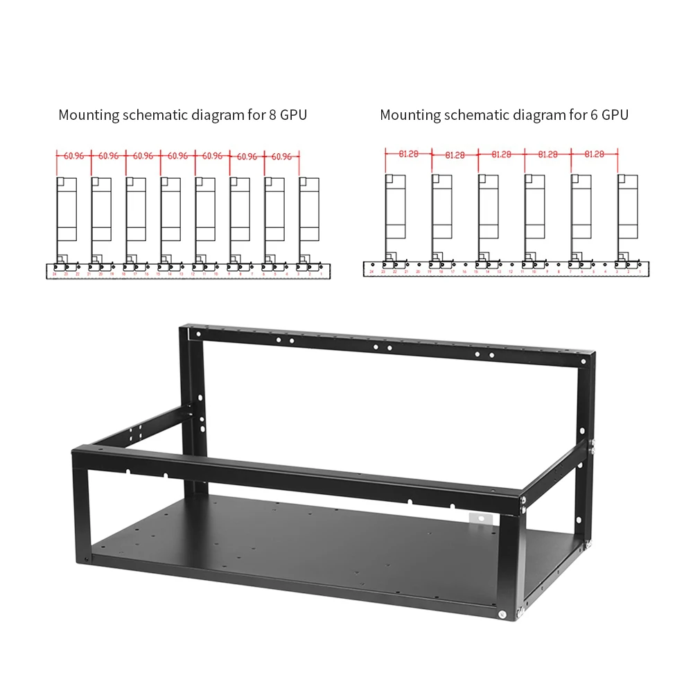 ATX Open Air Mining Frame Case DIY Rig Case 6 to 8 GPU BTC LTC ETH Mining Frame Case With HDD SSD Trays For Mining Machine
ATX Open Air Mining Frame Case DIY Rig Case 6 to 8 GPU BTC LTC ETH Mining Frame Case With HDD SSD Trays For Mining Machine