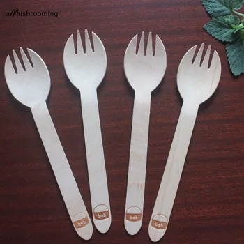 100 Disposable wooden cutlery Catering wooden spoon fork spork salad fork 16CM Tableware Utensils
100 Disposable wooden cutlery Catering wooden spoon fork spork salad fork 16CM Tableware Utensils