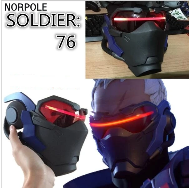 Hot sale Athemis Soldier 76 cosplay Mask High quality and same as original Game cosplay luminous mask EMS free shipping
Hot sale Athemis Soldier 76 cosplay Mask High quality and same as original Game cosplay luminous mask EMS free shipping