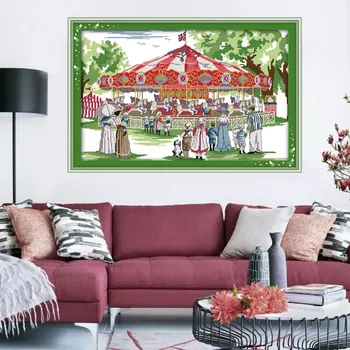 Amusement park Swing Cross Stitch Kits fairy tale patterns Printed canvas Embroidery Needlework Easy Cross-stitch 14CT Fabric
Amusement park Swing Cross Stitch Kits fairy tale patterns Printed canvas Embroidery Needlework Easy Cross-stitch 14CT Fabric