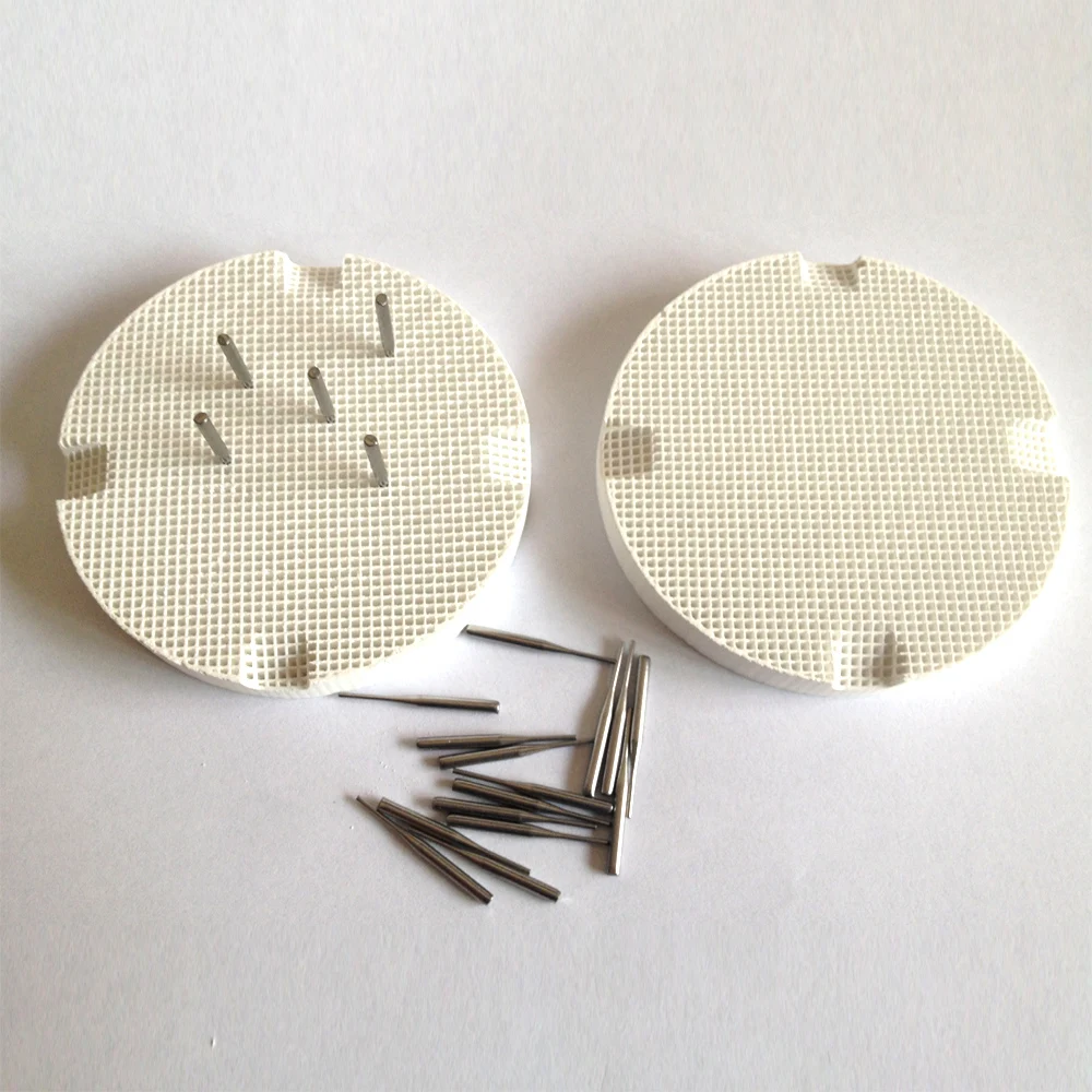2 pcs 72mm disc,Dental Lab Honeycomb Firing Trays with Metal Pins,Pan Rack Circle Plate holding PFMs for Sintering
2 pcs 72mm disc,Dental Lab Honeycomb Firing Trays with Metal Pins,Pan Rack Circle Plate holding PFMs for Sintering