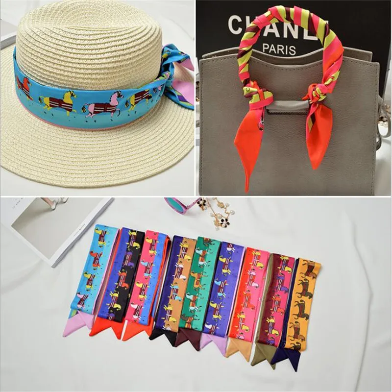 2019 New Brand Vetro Horse Royal Print Silk Shawl Small Women Silk Scarf Bag Handle decorative Ribbons Female Head Band Long Tie
2019 New Brand Vetro Horse Royal Print Silk Shawl Small Women Silk Scarf Bag Handle decorative Ribbons Female Head Band Long Tie