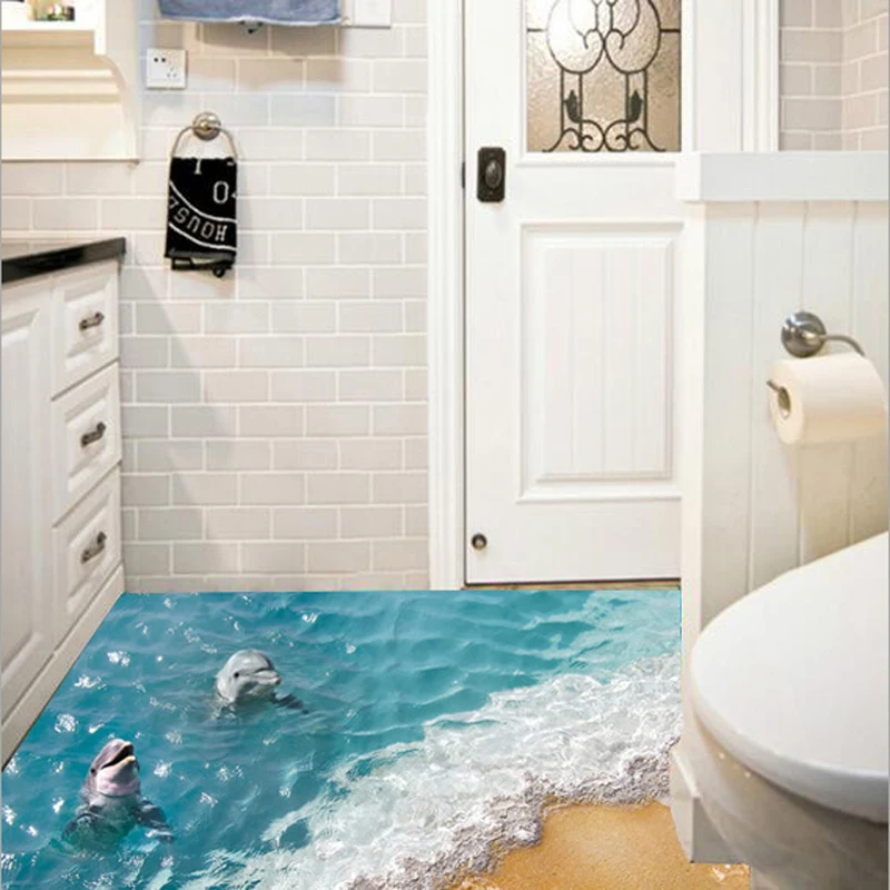 Hot-Sale-Beautiful-Sea-Wall-Sticker-Cute-3D-Dolphin-Floor-Stickers-Waterproof-Bathroom-Sticker-Eco-friendly (1)