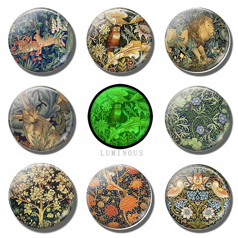 Luminous William Morris Art Animals Rabbit Bird Flower Tiger 30 MM Fridge Magnets Glass Refrigerator Magnet Glowing At Night
Luminous William Morris Art Animals Rabbit Bird Flower Tiger 30 MM Fridge Magnets Glass Refrigerator Magnet Glowing At Night