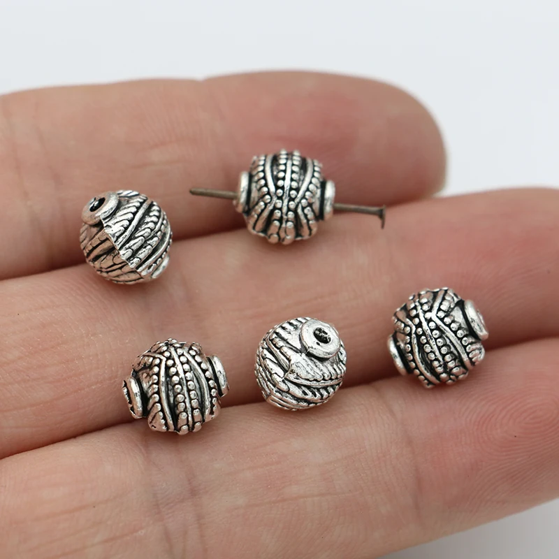 JAKONGO Antique Silver Plated Round Spacer Beads Ball Loose Beads for Jewelry Making Bracelet Accessories 9x10mm 10pcs
JAKONGO Antique Silver Plated Round Spacer Beads Ball Loose Beads for Jewelry Making Bracelet Accessories 9x10mm 10pcs