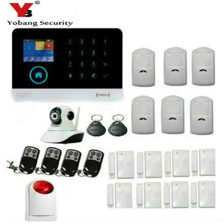 Yobang Security IOS Android APP Control Wireless Home Security WIFI GSM Alarm System arm disarm Pir sensor control panel
Yobang Security IOS Android APP Control Wireless Home Security WIFI GSM Alarm System arm disarm Pir sensor control panel