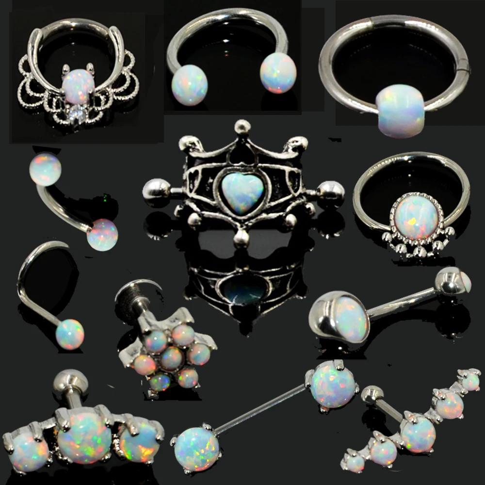 1pcs Surgical Stainless Opal Ball Ear Tragues Opal Stone Septum Nose Ring Opal Belly Ring Eyebrow Piercing Earring Body Jewelry
1pcs Surgical Stainless Opal Ball Ear Tragues Opal Stone Septum Nose Ring Opal Belly Ring Eyebrow Piercing Earring Body Jewelry