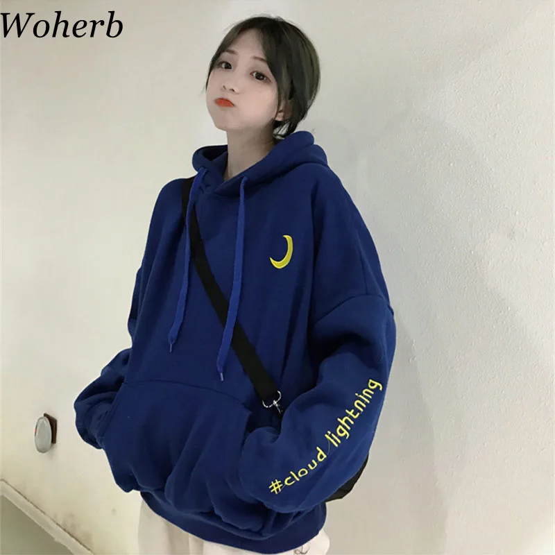 Woherb 2019 Spring Loose Hoodies Women Letter Embroidery Harajuku Sweatshirt Ladies Korean Hooded Top Friends Shirt 20856
Woherb 2019 Spring Loose Hoodies Women Letter Embroidery Harajuku Sweatshirt Ladies Korean Hooded Top Friends Shirt 20856