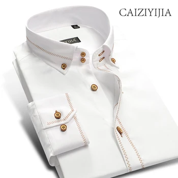 CAIZIYIJIA Hot Sale Wedding Dress Shirt White Long Sleeve Mens Shirt 100% Cotton Camisa Masculina Brand Clothing Casual Shirt
CAIZIYIJIA Hot Sale Wedding Dress Shirt White Long Sleeve Mens Shirt 100% Cotton Camisa Masculina Brand Clothing Casual Shirt