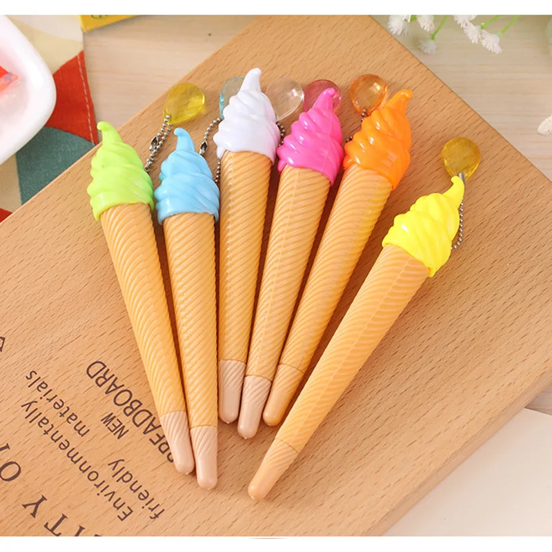 

12Pcs / box Creative Candy Color Ice Cream Gel Pen for School Office Writing Stationery Korean Eslocar Material