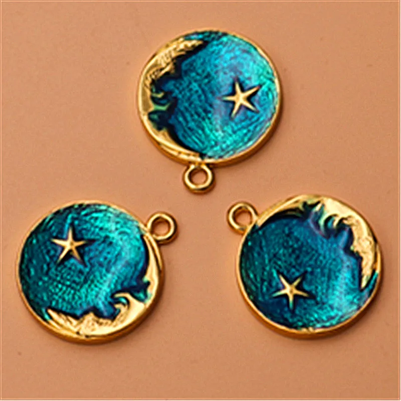 WKOUD 4pcs Antique golden handmade drop glaze Glamour round tablets alloy pendants earrings bracelet DIY metal jewelry findings
WKOUD 4pcs Antique golden handmade drop glaze Glamour round tablets alloy pendants earrings bracelet DIY metal jewelry findings
