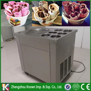 Promotion!The 220V / 110V fried ice cream roll machine with single round ice pan and 6 barrels (with temperature control system)
Promotion!The 220V / 110V fried ice cream roll machine with single round ice pan and 6 barrels (with temperature control system)