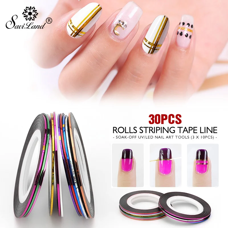 Saviland 30 Rolls Mixed Color Nail Striping Tape Decal For DIY 3D Variety Nail Art Tips Decorations Nail Line Foil nail Sticker
Saviland 30 Rolls Mixed Color Nail Striping Tape Decal For DIY 3D Variety Nail Art Tips Decorations Nail Line Foil nail Sticker
