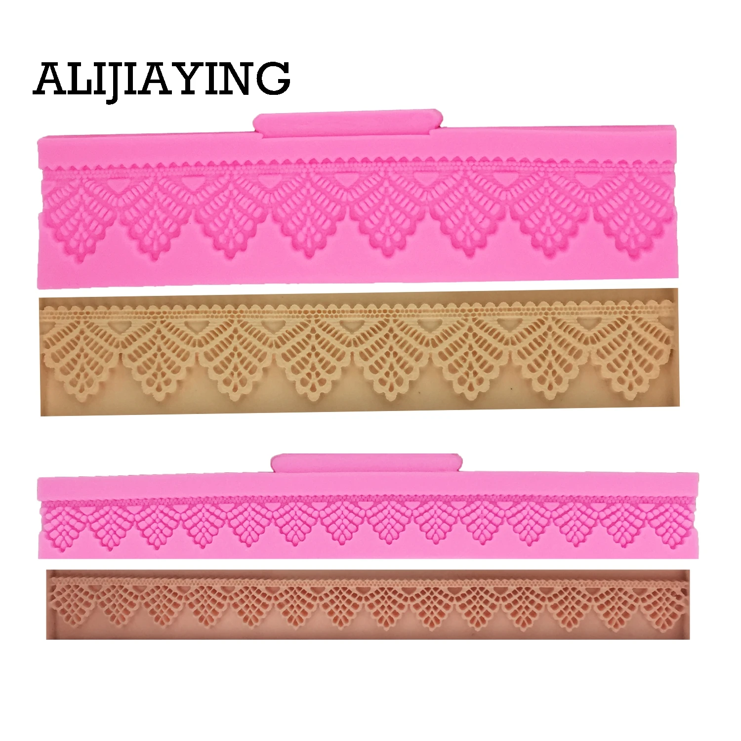 M1371 Long lace cake border mould DIY Cake Decorating tools Silicone Mold Fondant Cake Chocolate Sugar Craft Molds
M1371 Long lace cake border mould DIY Cake Decorating tools Silicone Mold Fondant Cake Chocolate Sugar Craft Molds