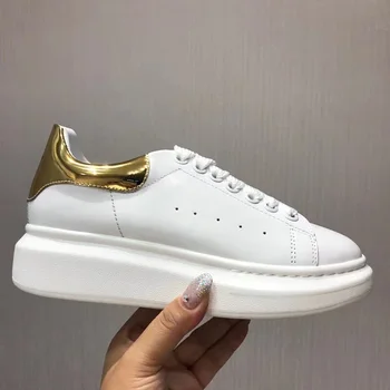 Shiny Patchwork Women Casual Shoes Platform Genuine Leather Woman Tennis Shoes Lace-up Spring Autumn Ladies Sneakers Plus Size
Shiny Patchwork Women Casual Shoes Platform Genuine Leather Woman Tennis Shoes Lace-up Spring Autumn Ladies Sneakers Plus Size