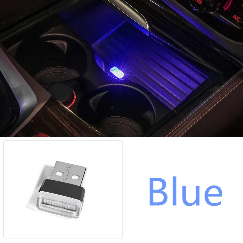 Автомобильный держатель для стаканов коробка хранения декоративная USB лампа VW