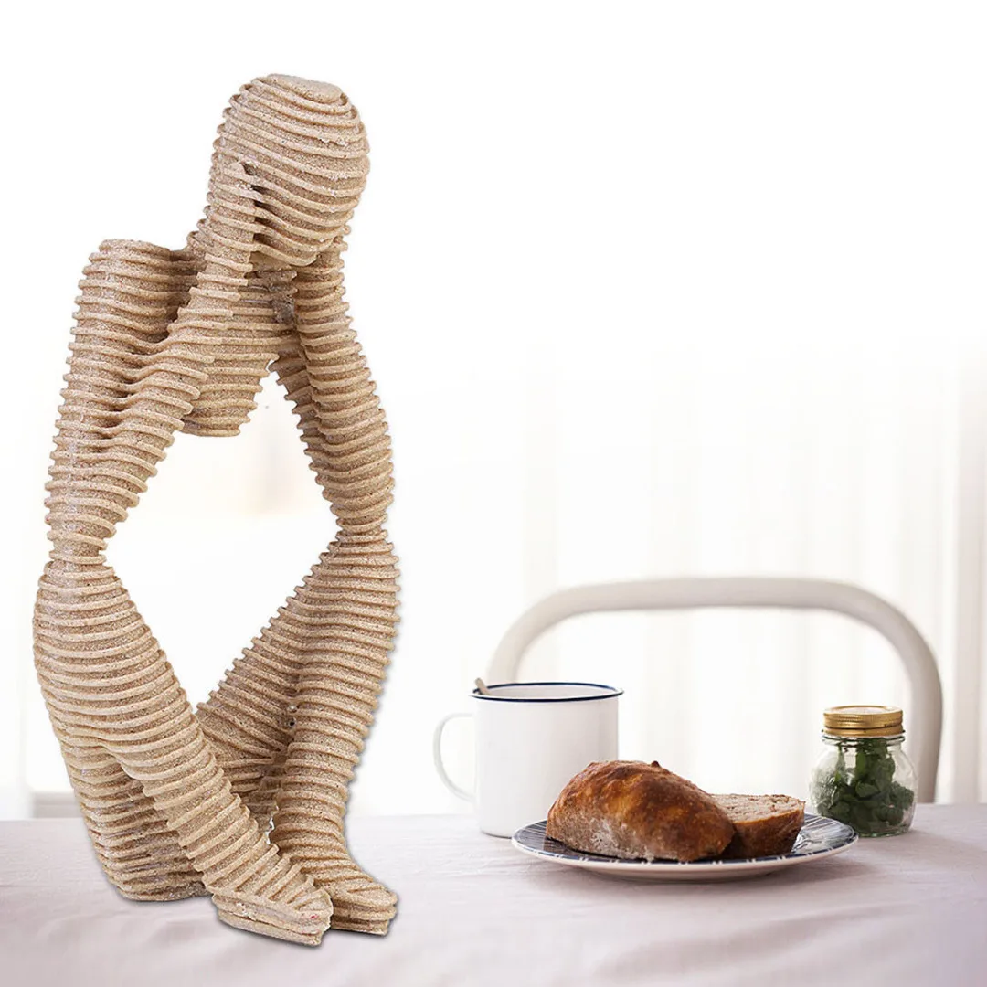 Nature Resin Sandstone Statues Abstract Characters Thinker Figure Hand Carved Figurine Crafts For Home Decor Accessories