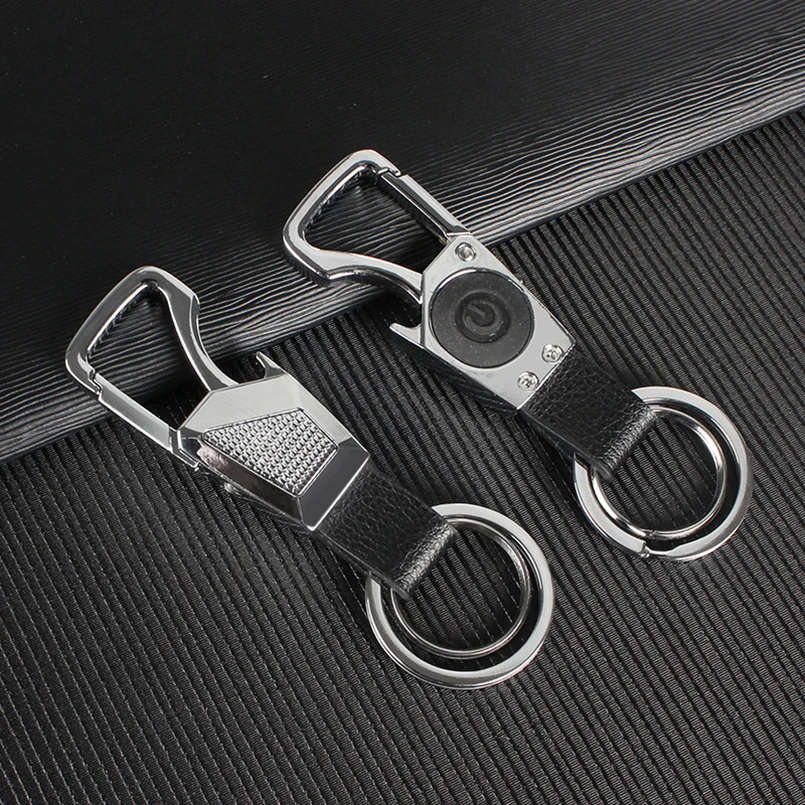 Leather Key Rings LED Car Key Chains for Men High-Grade Alloy Ring Holder with Bottle Opener Tool Key Protector SP0323
Leather Key Rings LED Car Key Chains for Men High-Grade Alloy Ring Holder with Bottle Opener Tool Key Protector SP0323