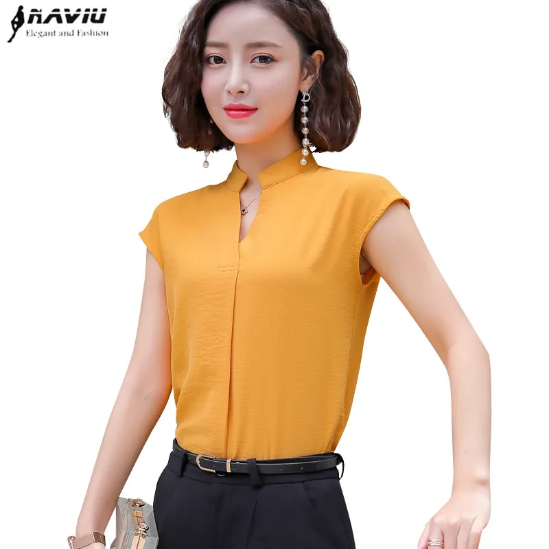 2019 New Summer Fashion women shirt temperamen formal V neck short sleeve blouses office ladies Loose plus size tops With brooch
2019 New Summer Fashion women shirt temperamen formal V neck short sleeve blouses office ladies Loose plus size tops With brooch