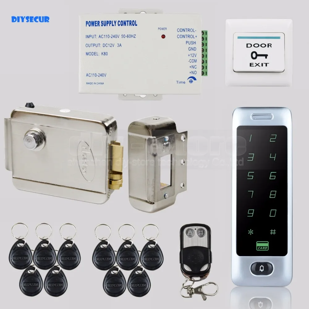 DIYSECUR Electric Lock RFID Reader Touch Panel Password Keypad Door Access Control Security System Kit C40
DIYSECUR Electric Lock RFID Reader Touch Panel Password Keypad Door Access Control Security System Kit C40