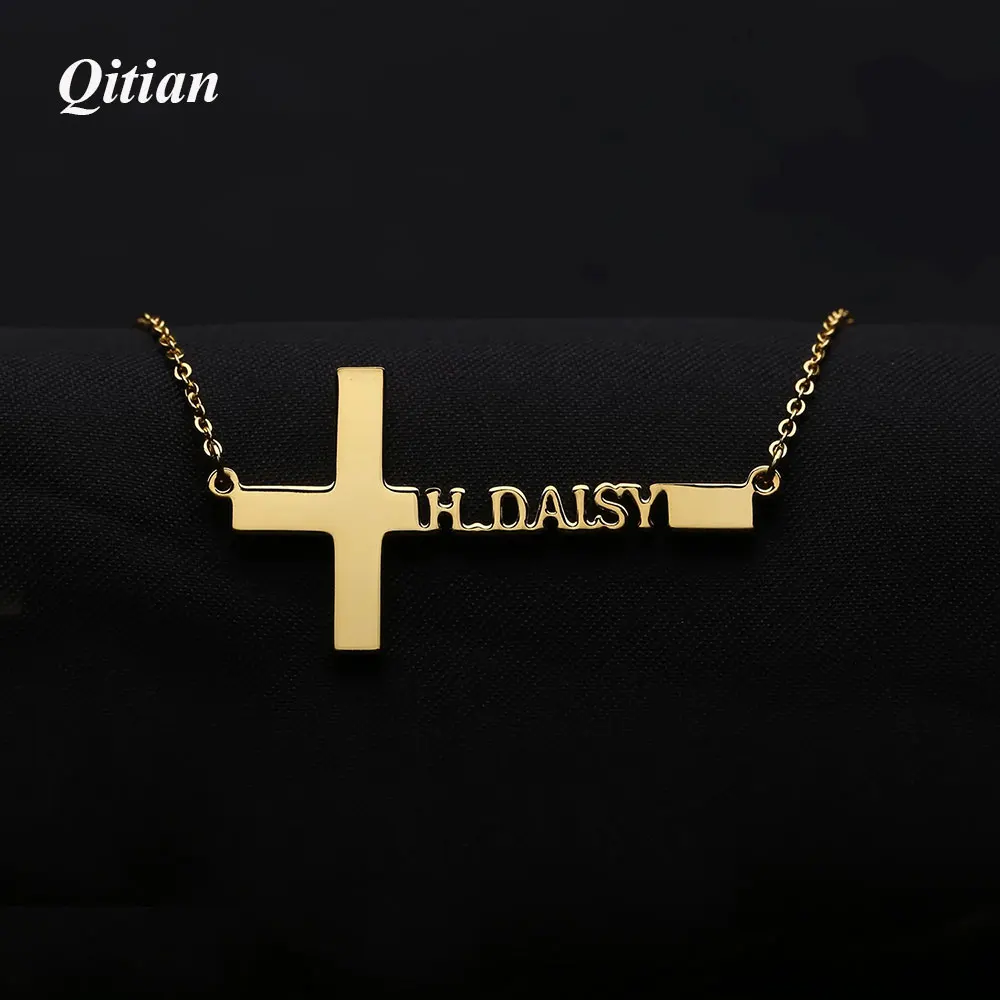 Cross Name Choker Necklaces & Pendants Stainless Steel Personalized Custom Necklace For Women Nameplate Jewelry Gift Ketting
Cross Name Choker Necklaces & Pendants Stainless Steel Personalized Custom Necklace For Women Nameplate Jewelry Gift Ketting