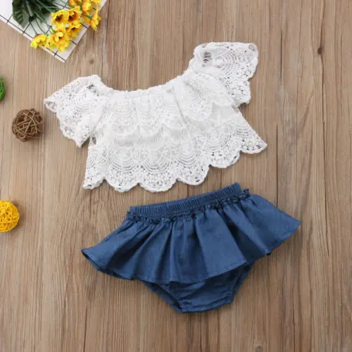 Newborn Baby Girls Off Shoulder Clothes Floral Tops Denim Lace Dress Pants Outfits
Newborn Baby Girls Off Shoulder Clothes Floral Tops Denim Lace Dress Pants Outfits