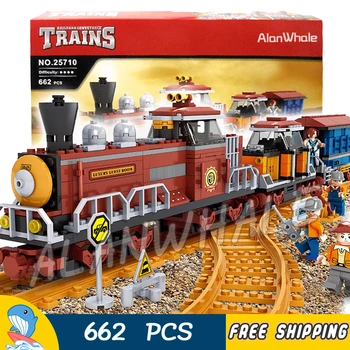 662pcs AlanWhale Classical American Steam locomotive Train Figure Building Blocks Playset Railway DIY Compatible With LagoING
662pcs AlanWhale Classical American Steam locomotive Train Figure Building Blocks Playset Railway DIY Compatible With LagoING