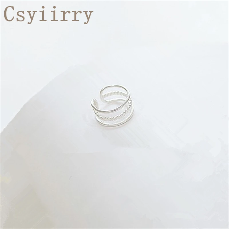 Csyiirry S925 Sterling Silver Ring Fashion Japanese and Korean Temperament Fashion Opening Ring New Three-layer Spiral Design
Csyiirry S925 Sterling Silver Ring Fashion Japanese and Korean Temperament Fashion Opening Ring New Three-layer Spiral Design