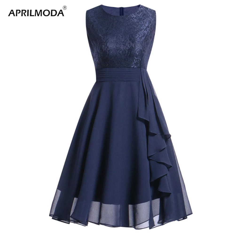 Chiffon Women Short Party Dress Summer Style Lace Short Sleeve Solid Color Dresses Navy Blue Pink Pleated Gowns Women's Clothing
Chiffon Women Short Party Dress Summer Style Lace Short Sleeve Solid Color Dresses Navy Blue Pink Pleated Gowns Women's Clothing