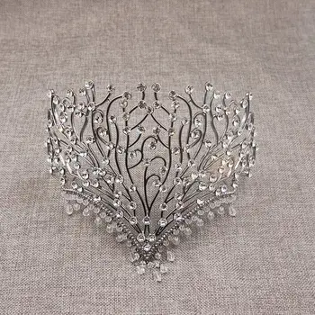 Luxury Wedding Crown Alloy Bridal Tiara Baroque beauty Queen Crown water drop tiara Fashion show crown Miss world headband
Luxury Wedding Crown Alloy Bridal Tiara Baroque beauty Queen Crown water drop tiara Fashion show crown Miss world headband
