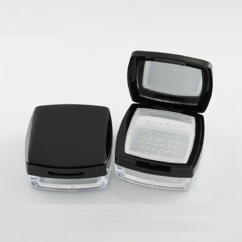 10G Refillable Cosmetic Container Square Matte Black Face Powder Packaging Empty Sifter Loose Powder Jar with Mirror
10G Refillable Cosmetic Container Square Matte Black Face Powder Packaging Empty Sifter Loose Powder Jar with Mirror