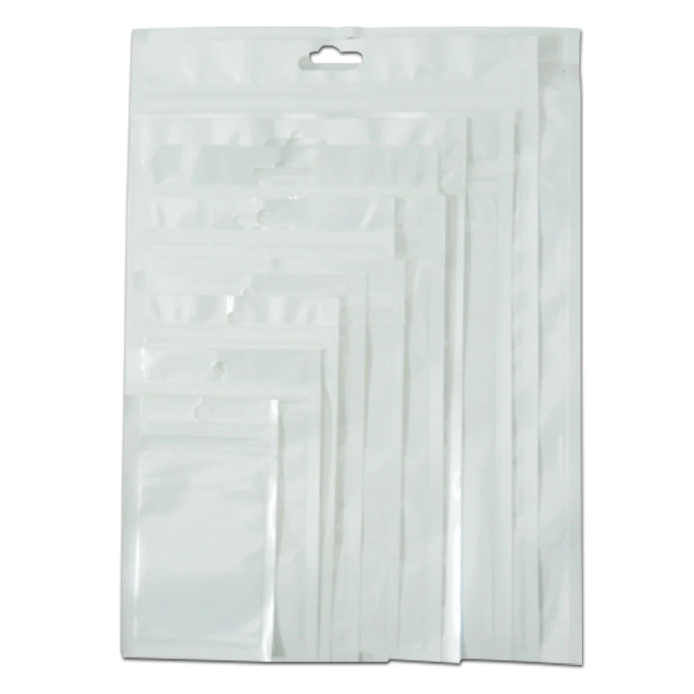DHL White / Clear Reusable Zip Lock Plastic Packaging Bags Ziplock Storage Poly Bag Grocery Package Pouch Bag With Hang Hole
DHL White / Clear Reusable Zip Lock Plastic Packaging Bags Ziplock Storage Poly Bag Grocery Package Pouch Bag With Hang Hole