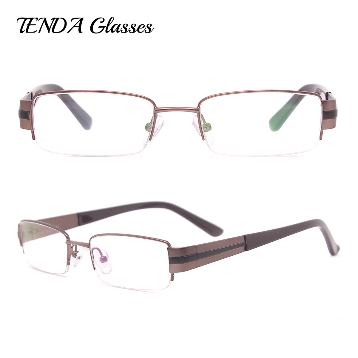 Metal Eyeglass Frames Half Rim Rectangle Spectacles Men Classic Prescription Glasses For Myopia & Reading
Metal Eyeglass Frames Half Rim Rectangle Spectacles Men Classic Prescription Glasses For Myopia & Reading