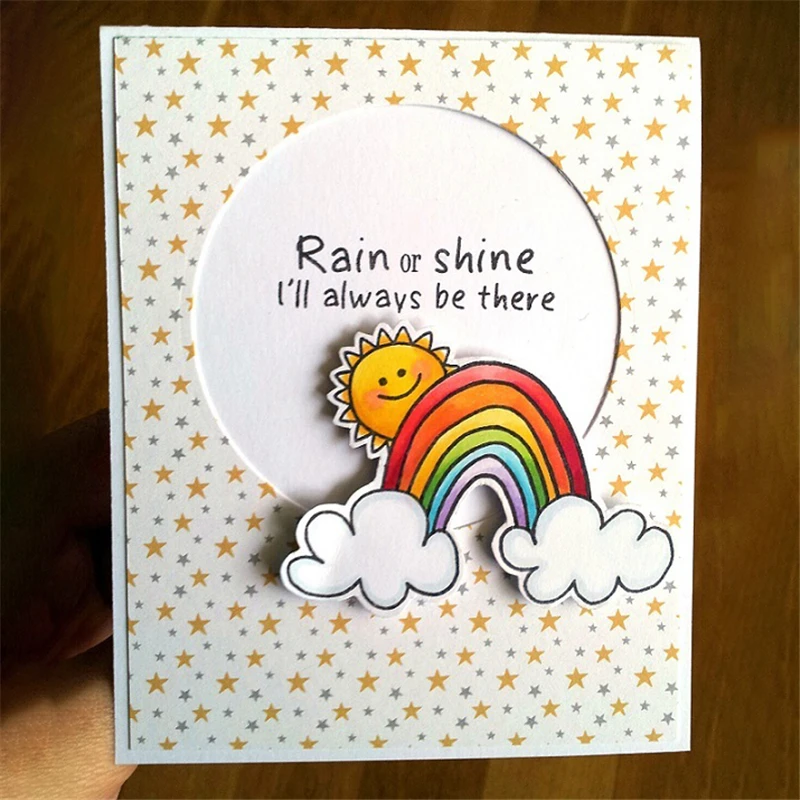 YaMinSanNiO Rain Shine Die Stamp Sets Clear Stamp and Dies for Card Making Scrapbooking Album Embossing Paper Craft Stamps Dies
YaMinSanNiO Rain Shine Die Stamp Sets Clear Stamp and Dies for Card Making Scrapbooking Album Embossing Paper Craft Stamps Dies