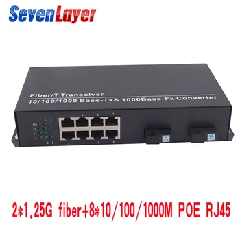 10/100/1000M 2 SC fiber port 8 RJ45 poe Gigabit ethernet switch poe switch 10 port media converter plug play 8 UTP
10/100/1000M 2 SC fiber port 8 RJ45 poe Gigabit ethernet switch poe switch 10 port media converter plug play 8 UTP