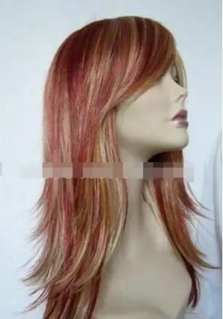 Wig Women's Long Dark Red Mix Blonde Cosplay Anti- Alice Hair wigs no lace front made wigs Free Shipping
Wig Women's Long Dark Red Mix Blonde Cosplay Anti- Alice Hair wigs no lace front made wigs Free Shipping