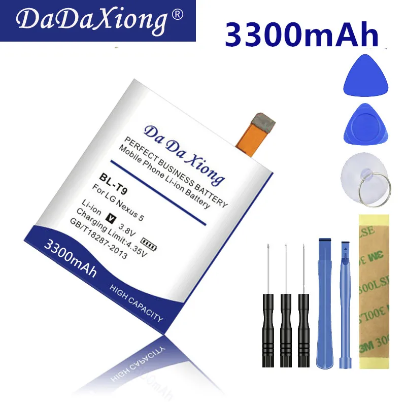 Original Da Da Xiong 3300mAh BL-T9 BL T9 Battery for LG Google Nexus 5 E980 Nexus G D820 D821 Mobile Phone Battery
Original Da Da Xiong 3300mAh BL-T9 BL T9 Battery for LG Google Nexus 5 E980 Nexus G D820 D821 Mobile Phone Battery