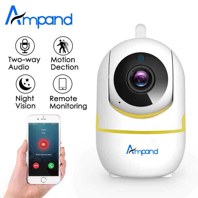 Ampand 1080p HD Wireless Security Indoor IP Camera Night Vision support TF card Recording Baby Monitor Wifi camera
Ampand 1080p HD Wireless Security Indoor IP Camera Night Vision support TF card Recording Baby Monitor Wifi camera