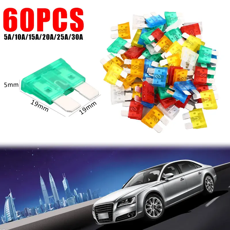 Vehemo 5A/10A/15A/20A/25A/30A комплект предохранителей SUV предохранитель для грузовиков