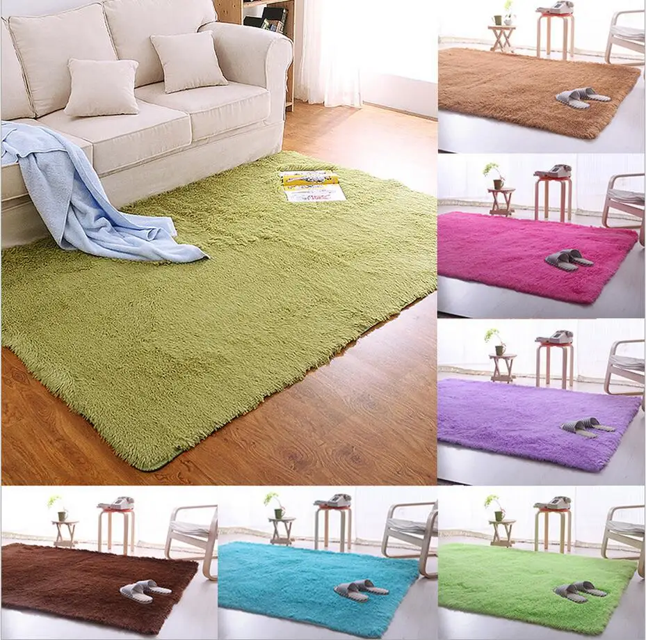 

Mordern Anti-Skid Plush Shaggy Area Rug Carpet Nonslip Soft Fluffy Floor Mat for Dining Bedroom Home 80X120cm 5 Colors