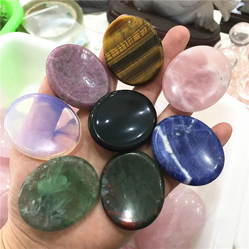Natural Chakra Crystal Thumb Worry Stone Pocket Thumb Palm stones Smooth Polished Pebble Healing Stone
Natural Chakra Crystal Thumb Worry Stone Pocket Thumb Palm stones Smooth Polished Pebble Healing Stone