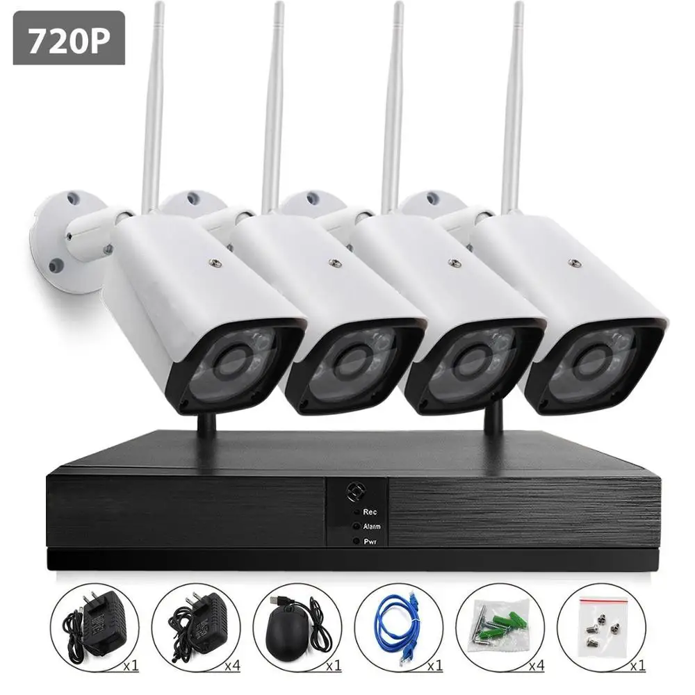 4CH 1080P 720P Wireless IP Wifi Kit XMEYE P2P Motion Detection Outdoor Waterproof CCTV Surveillance Security Camera System
4CH 1080P 720P Wireless IP Wifi Kit XMEYE P2P Motion Detection Outdoor Waterproof CCTV Surveillance Security Camera System