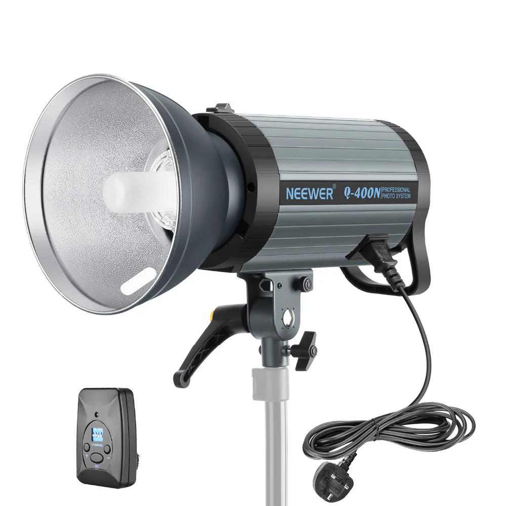 Neewer 400W GN65 Studio Flash Strobe Light Monolight with 2.4G Wireless Trigger and Modeling Lamp, Recycle in 0.01-0.5 Sec
Neewer 400W GN65 Studio Flash Strobe Light Monolight with 2.4G Wireless Trigger and Modeling Lamp, Recycle in 0.01-0.5 Sec